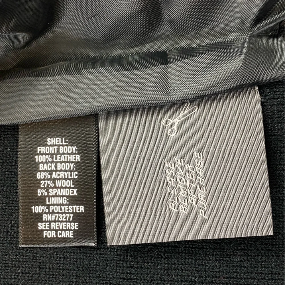 Apt. 9 Women’s Black Lambskin Leather Full‎ Zip Vest Sz XL